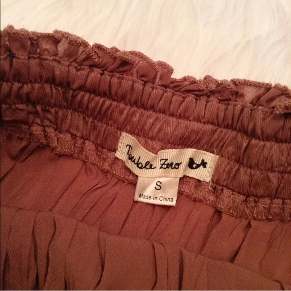 Double Zero Womens Dress Size S Strapless Pleated Sheer (BL)‎